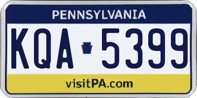PA license plate KQA5399