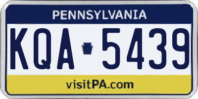PA license plate KQA5439