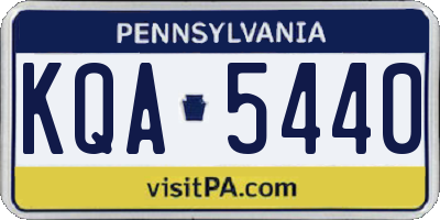 PA license plate KQA5440