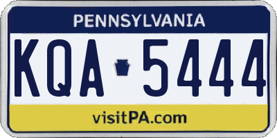 PA license plate KQA5444