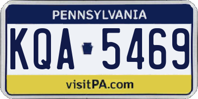 PA license plate KQA5469