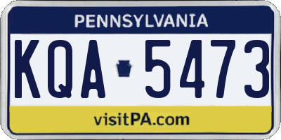 PA license plate KQA5473