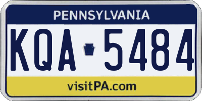 PA license plate KQA5484