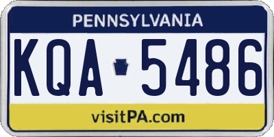 PA license plate KQA5486