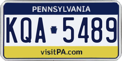 PA license plate KQA5489