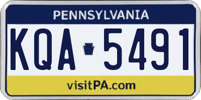 PA license plate KQA5491