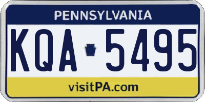 PA license plate KQA5495