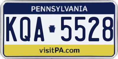 PA license plate KQA5528