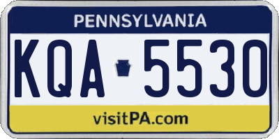 PA license plate KQA5530