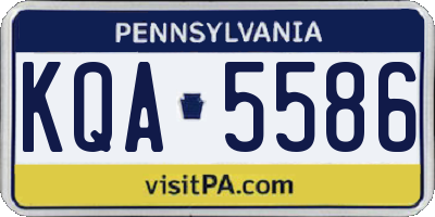 PA license plate KQA5586