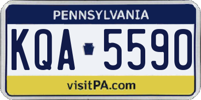 PA license plate KQA5590