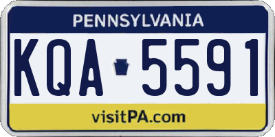 PA license plate KQA5591