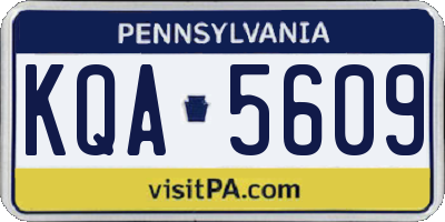 PA license plate KQA5609