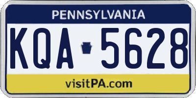 PA license plate KQA5628