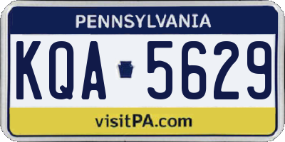 PA license plate KQA5629