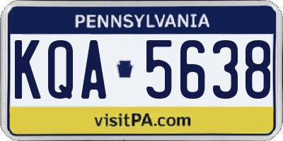 PA license plate KQA5638