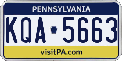 PA license plate KQA5663
