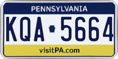 PA license plate KQA5664