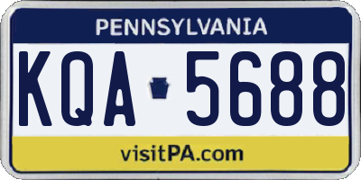 PA license plate KQA5688