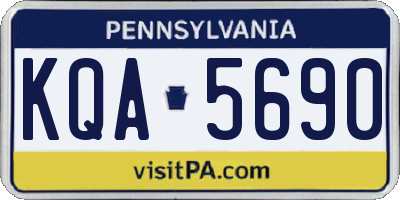PA license plate KQA5690