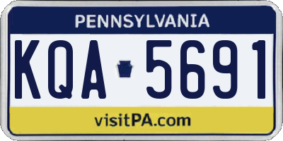 PA license plate KQA5691
