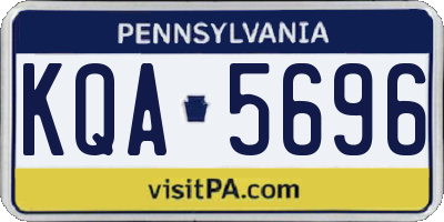 PA license plate KQA5696