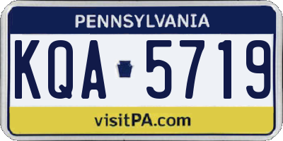 PA license plate KQA5719