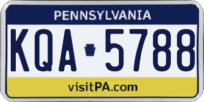 PA license plate KQA5788