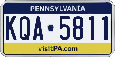 PA license plate KQA5811