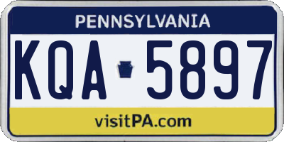 PA license plate KQA5897