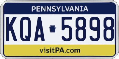 PA license plate KQA5898