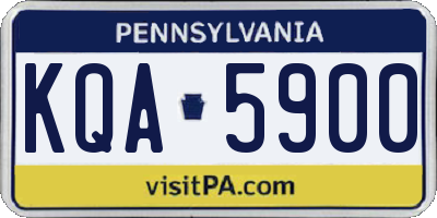 PA license plate KQA5900