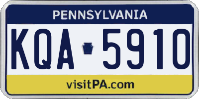 PA license plate KQA5910