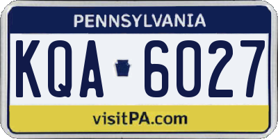 PA license plate KQA6027