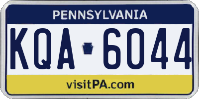 PA license plate KQA6044