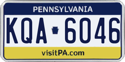 PA license plate KQA6046