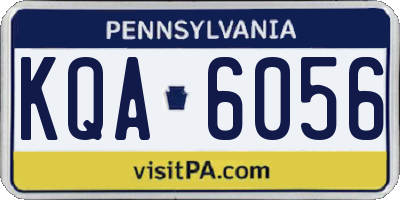 PA license plate KQA6056