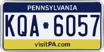 PA license plate KQA6057