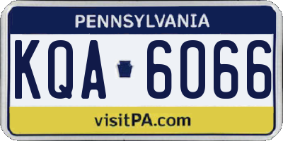 PA license plate KQA6066