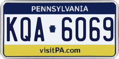 PA license plate KQA6069