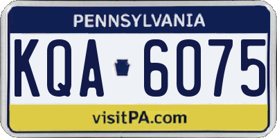 PA license plate KQA6075