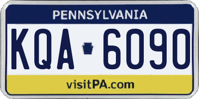 PA license plate KQA6090