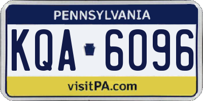 PA license plate KQA6096