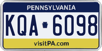 PA license plate KQA6098