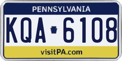 PA license plate KQA6108