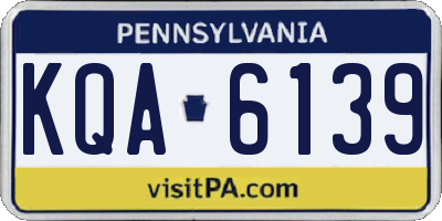 PA license plate KQA6139