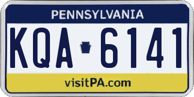 PA license plate KQA6141