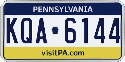 PA license plate KQA6144