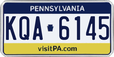 PA license plate KQA6145