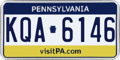 PA license plate KQA6146